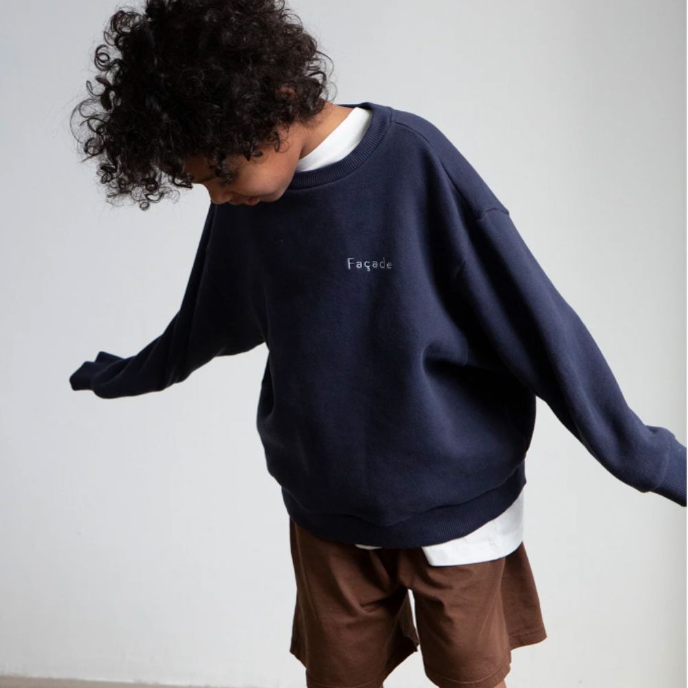 Chunky Sweatshirt - Navy Blue