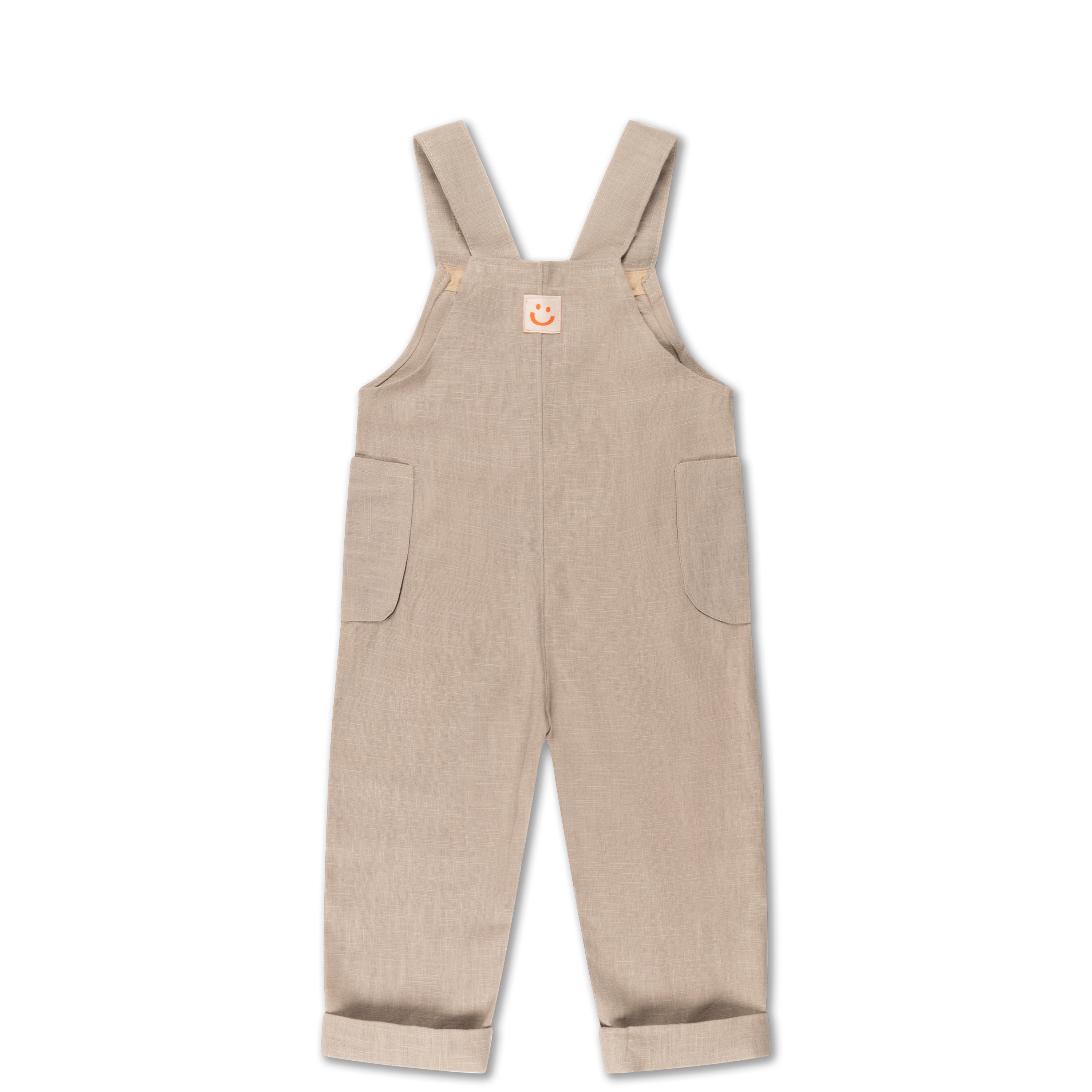 Dungarees - Adjustable - Beige linen
