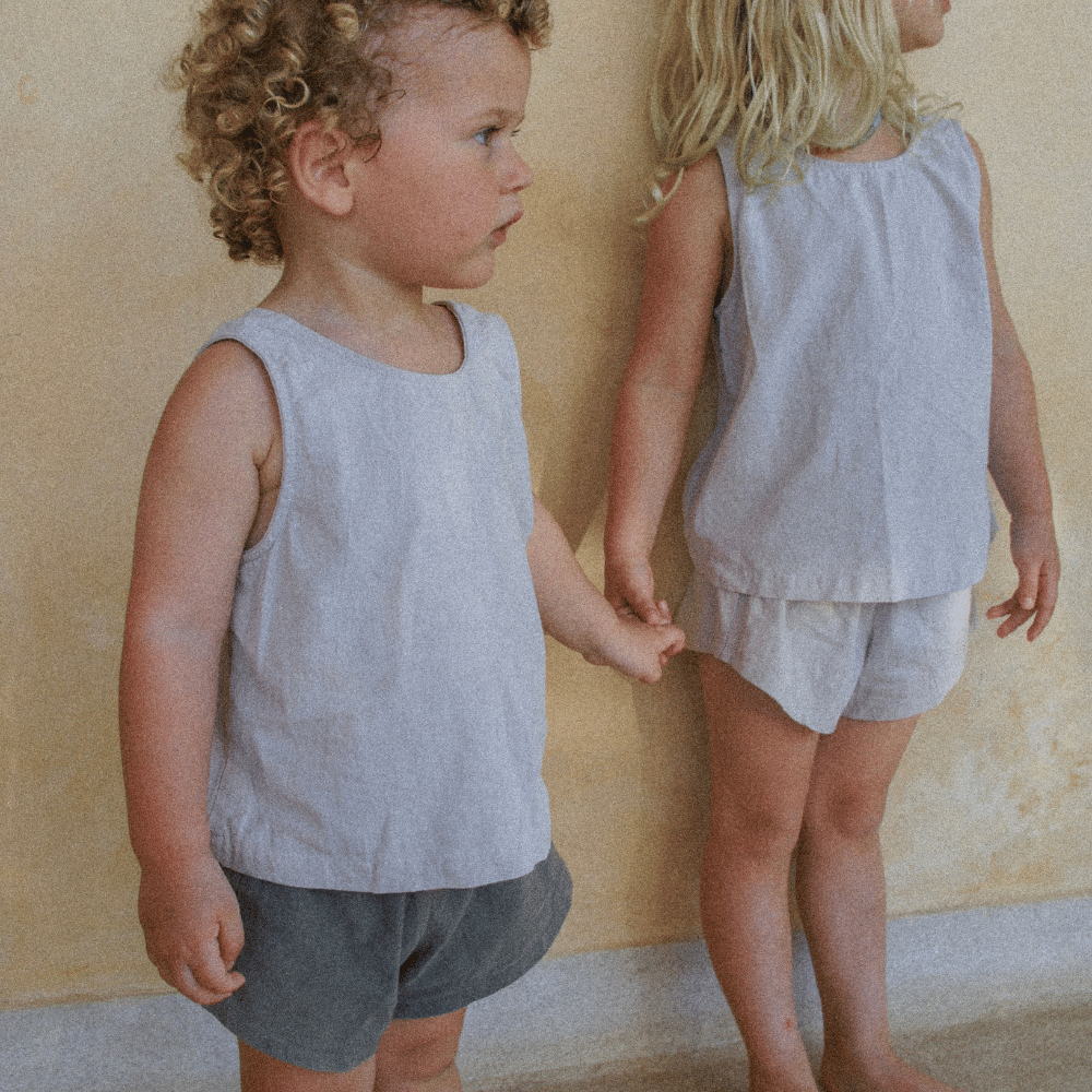 Tothemoon ☾ Tothemoon ☾ - Tita top - V-shaped back - 100% Cotton - Handmade in Holland Clothing Dark Olive / 1Y