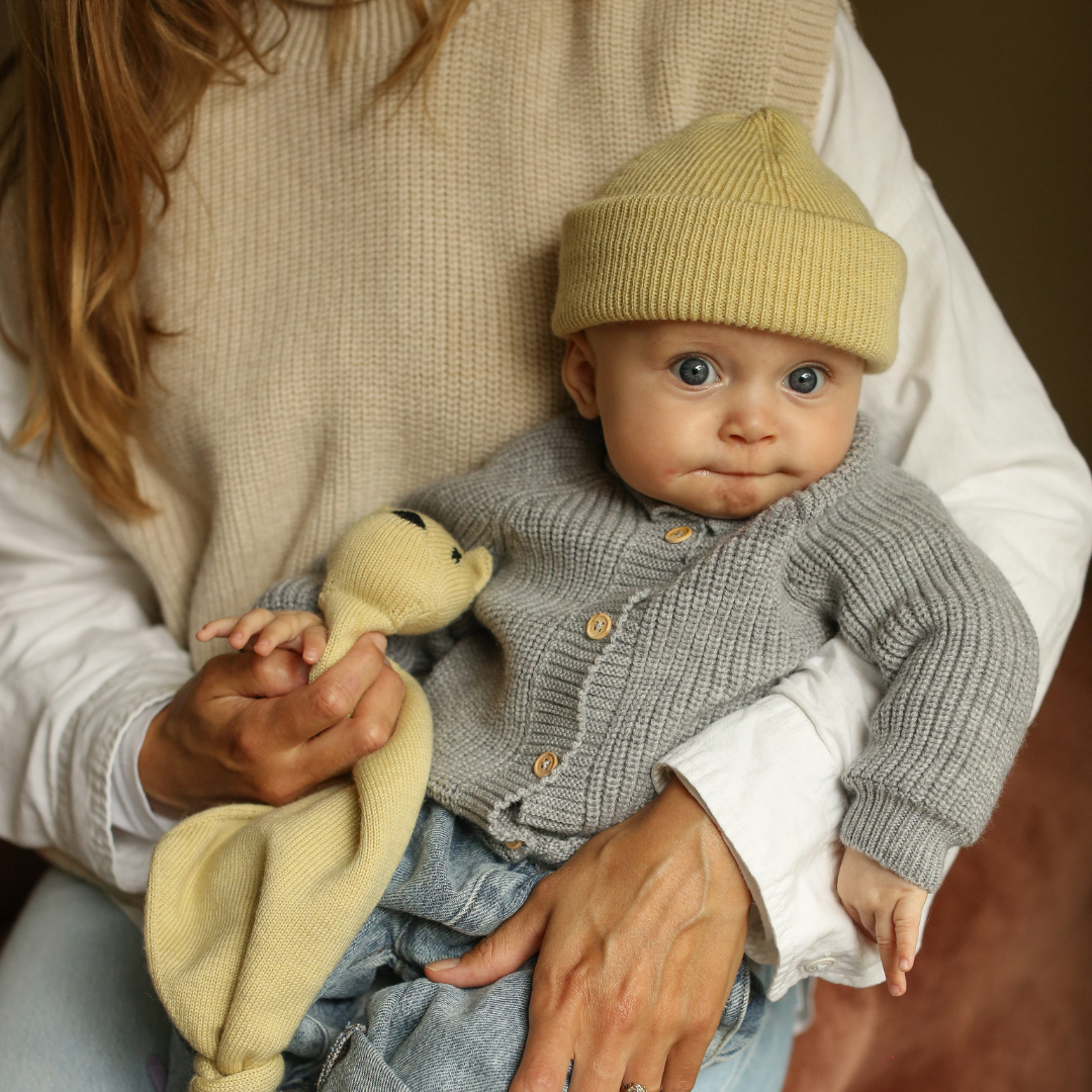 Hvid - Newborn Beanie - 100% Merino wool