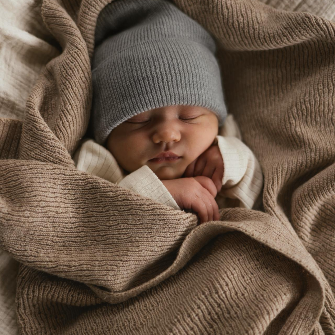 Hvid - Newborn Beanie - 100% Merino wool