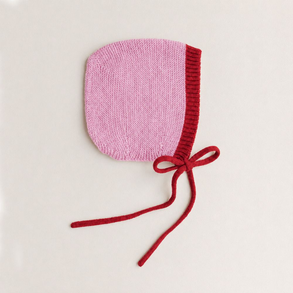 Hvid - Baby Bonnet - 100% Merino wool