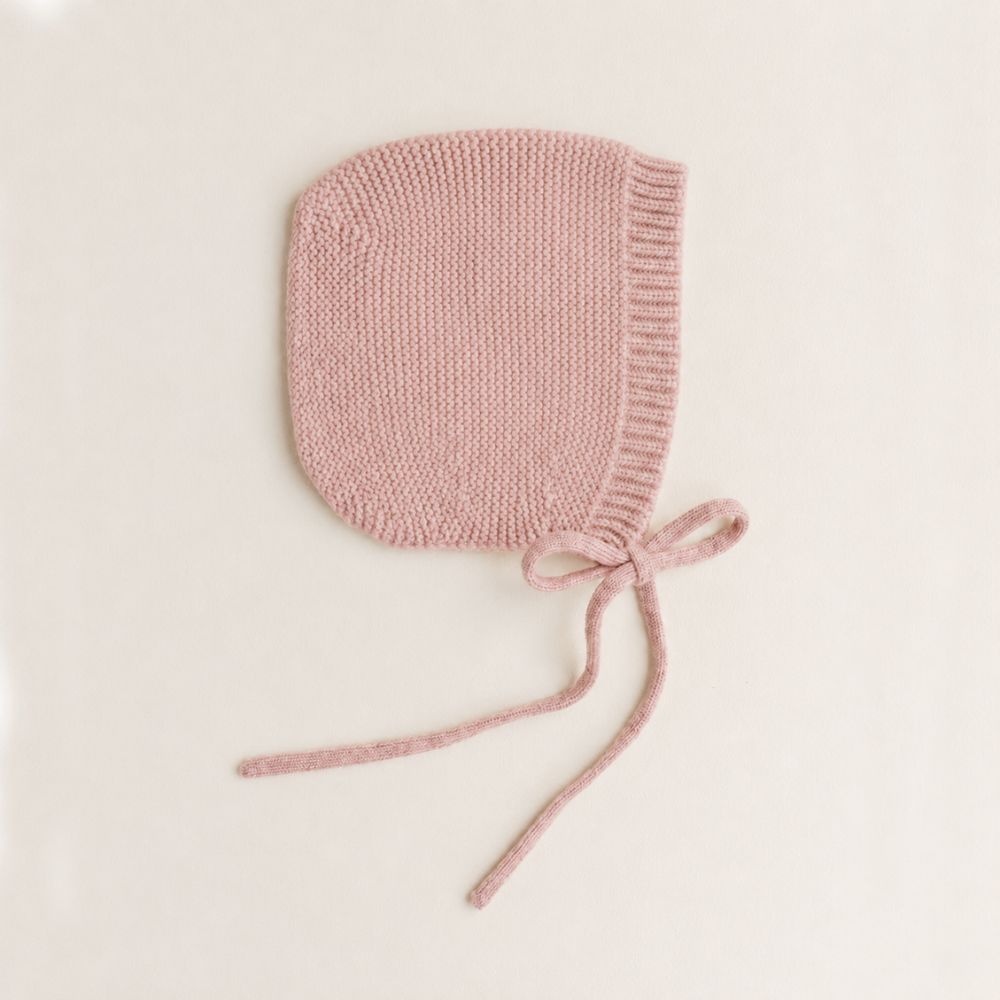 Hvid - Baby Bonnet - 100% Merino wool