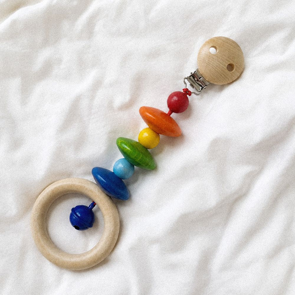 Kinderwagenhanger – Handgemaakt – Beukenhout – Kleurrijk