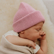 Hvid - Newborn Beanie - 100% Merino wool