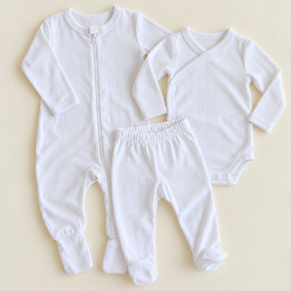 Bundel - Newborn - Biologisch Katoen - Pointelle
