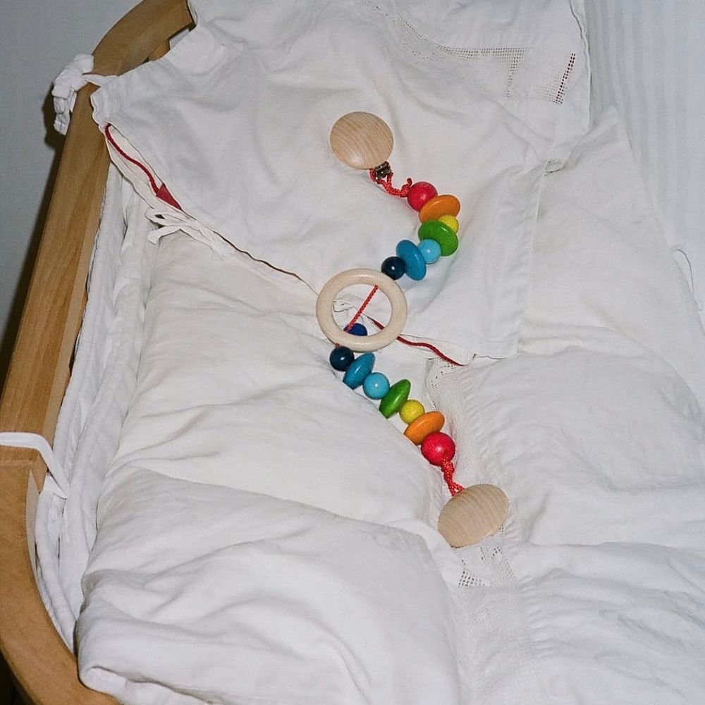 Pram Chain - Handmade - Beechwood - Colorful