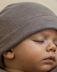 Tothemoon ☾ - Newborn Mutsje - 100% Wol - Rib -Taupe