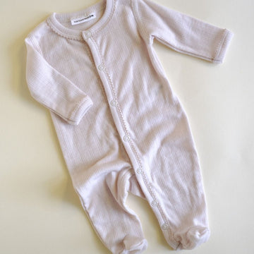 Tothemoon ☾ - Babysuit with feet - 100% Wool - Moonbeam