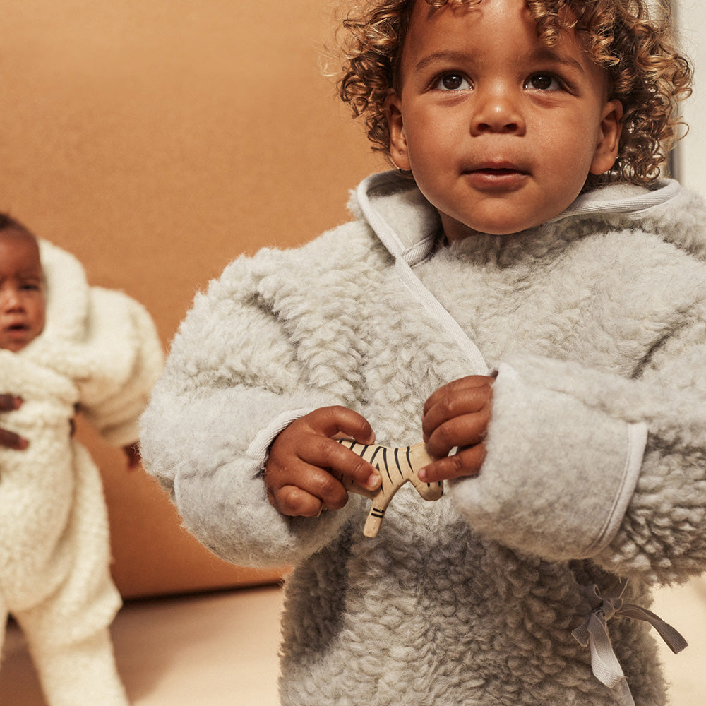 Binibamba Snuggle suit - 100% Wool - Cloud Outerwear Small (0-6m)