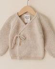 Wrap Around Cardigan - 100% Merino wool - Natur Melange