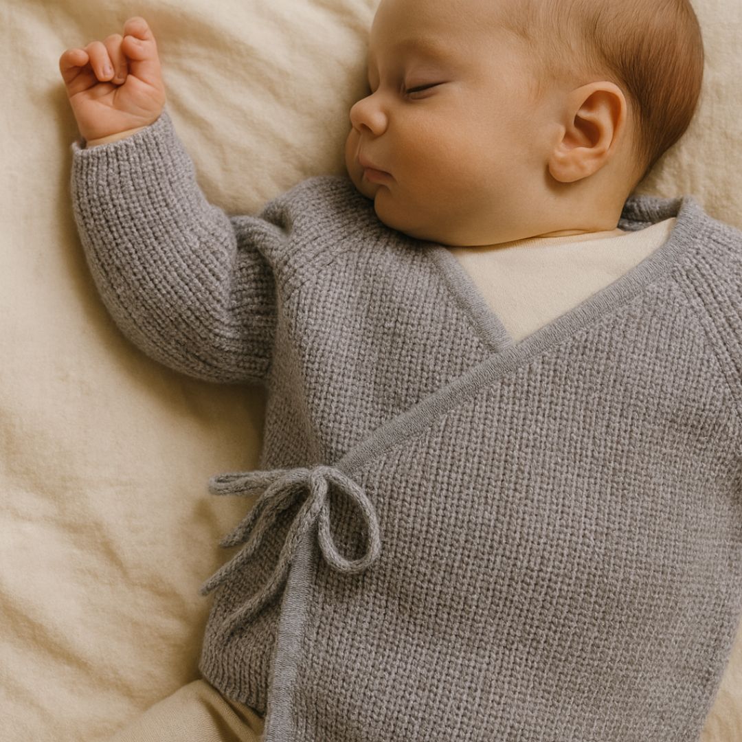 Omslag Vestje - 100% Merino wol - Grijs Melange