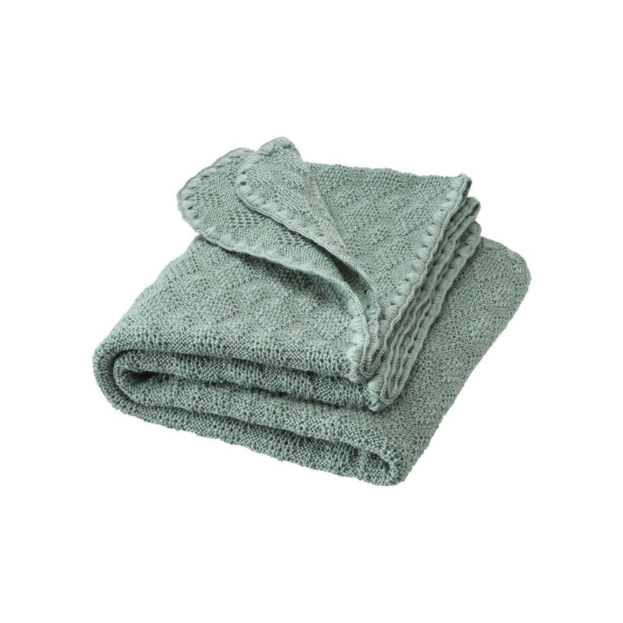 Baby blanket - 100% Merino wool - Sage