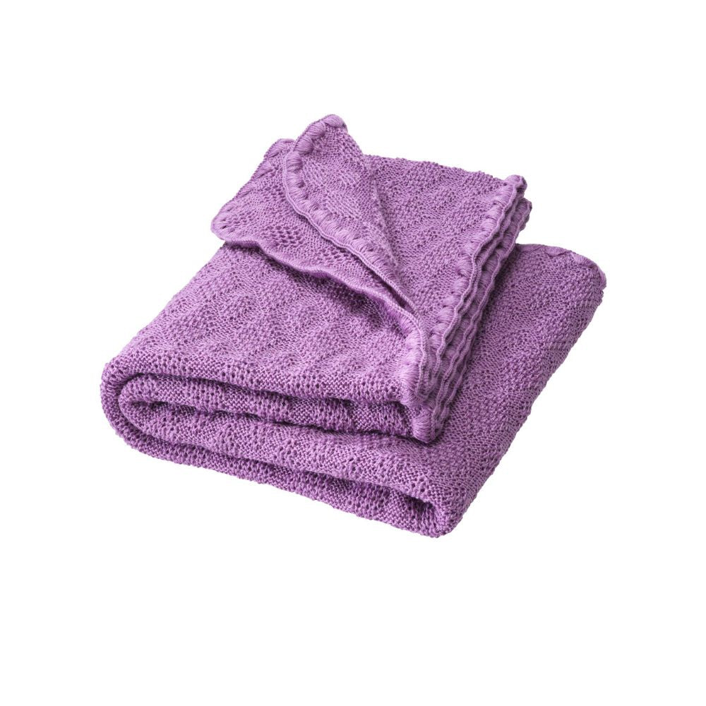 Baby blanket - 100% Merino wool - Lilac