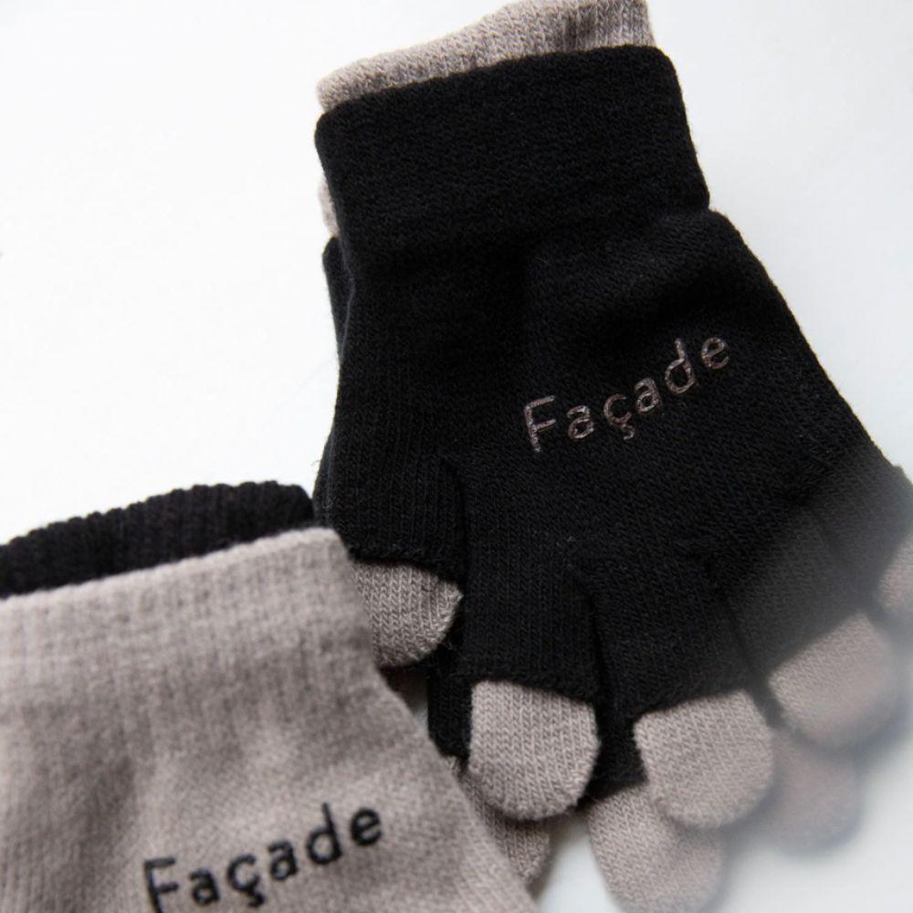 Gloves - Set of 2 - Black/Taupe