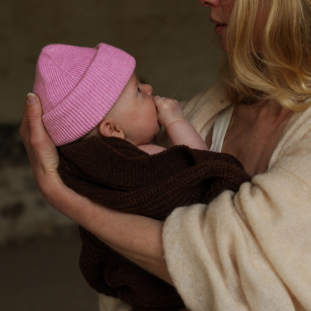 Hvid - Newborn Beanie - 100% Merino wool