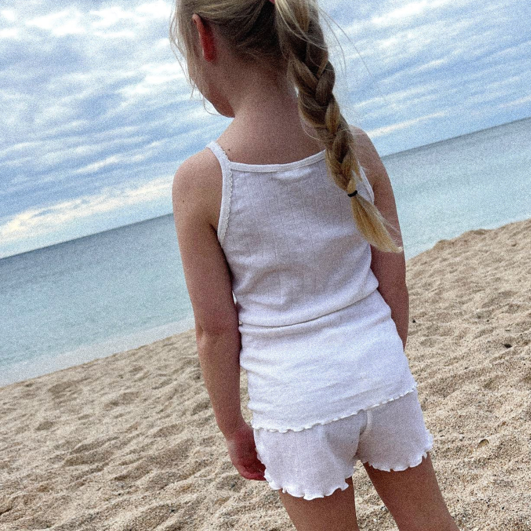 Tothemoon ☾ Tothemoon ☾ - Shorts - Curled ends - Wool & silk - Pointelle Clothing 86/92