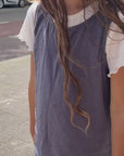 Tothemoon ☾ - Ziggy dress - V-shaped back - 100% Cotton - Handmade in Holland - Charcoal