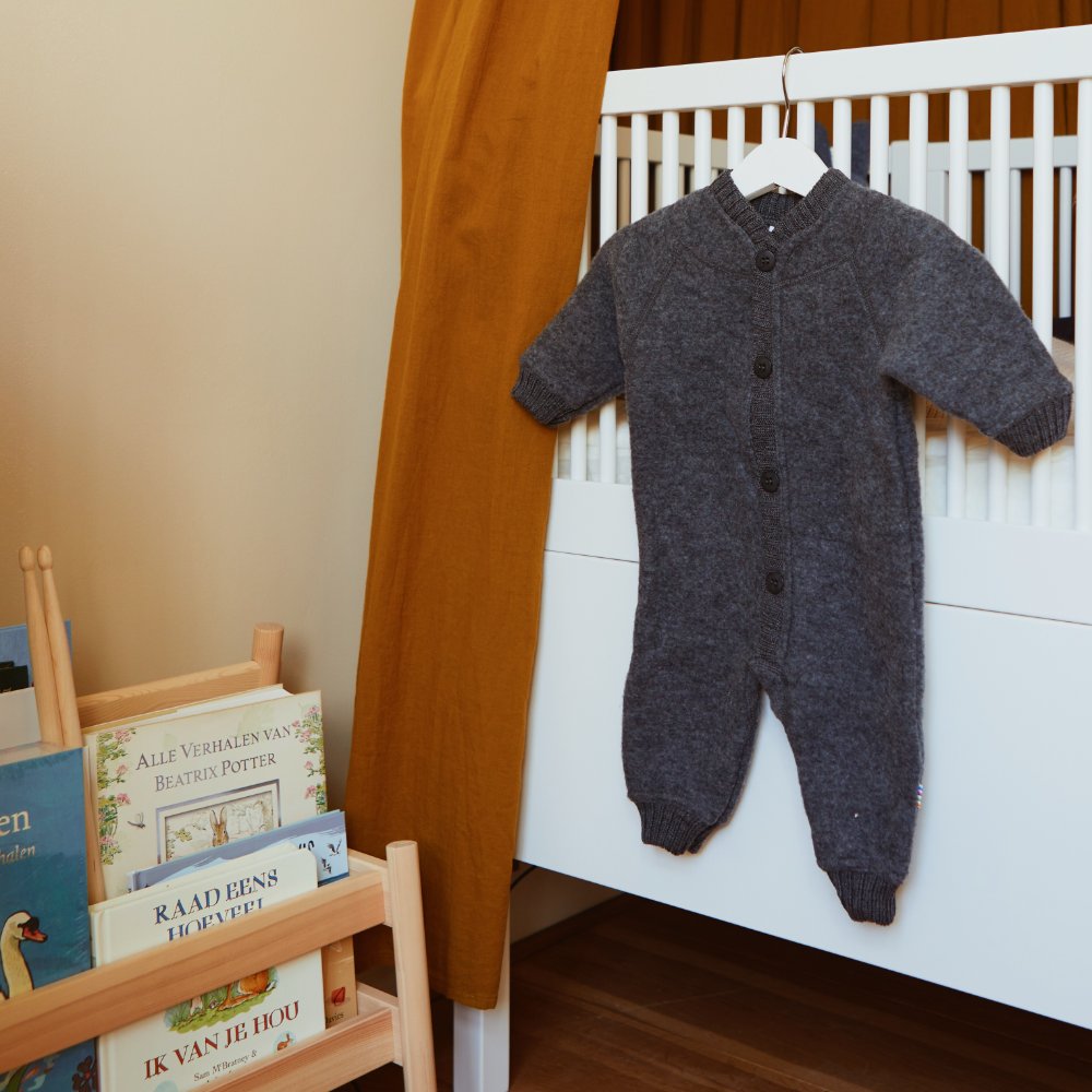 Joha Baby suit - 100% Wool Fleece - Dark Grey Clothing 50