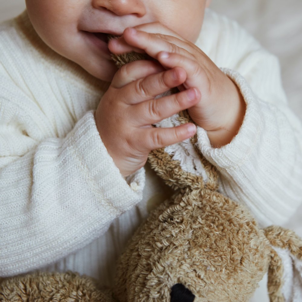 Joha Cardigan - Ribbed - 100% Wool - Cream Clothing 50