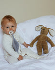 Sleep Suit with Feet - 100% Noil Silk - Natural