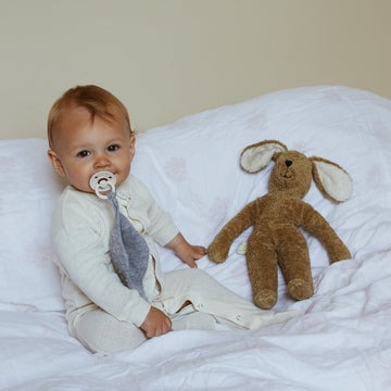 Sleep Suit with Feet - 100% Noil Silk - Natural