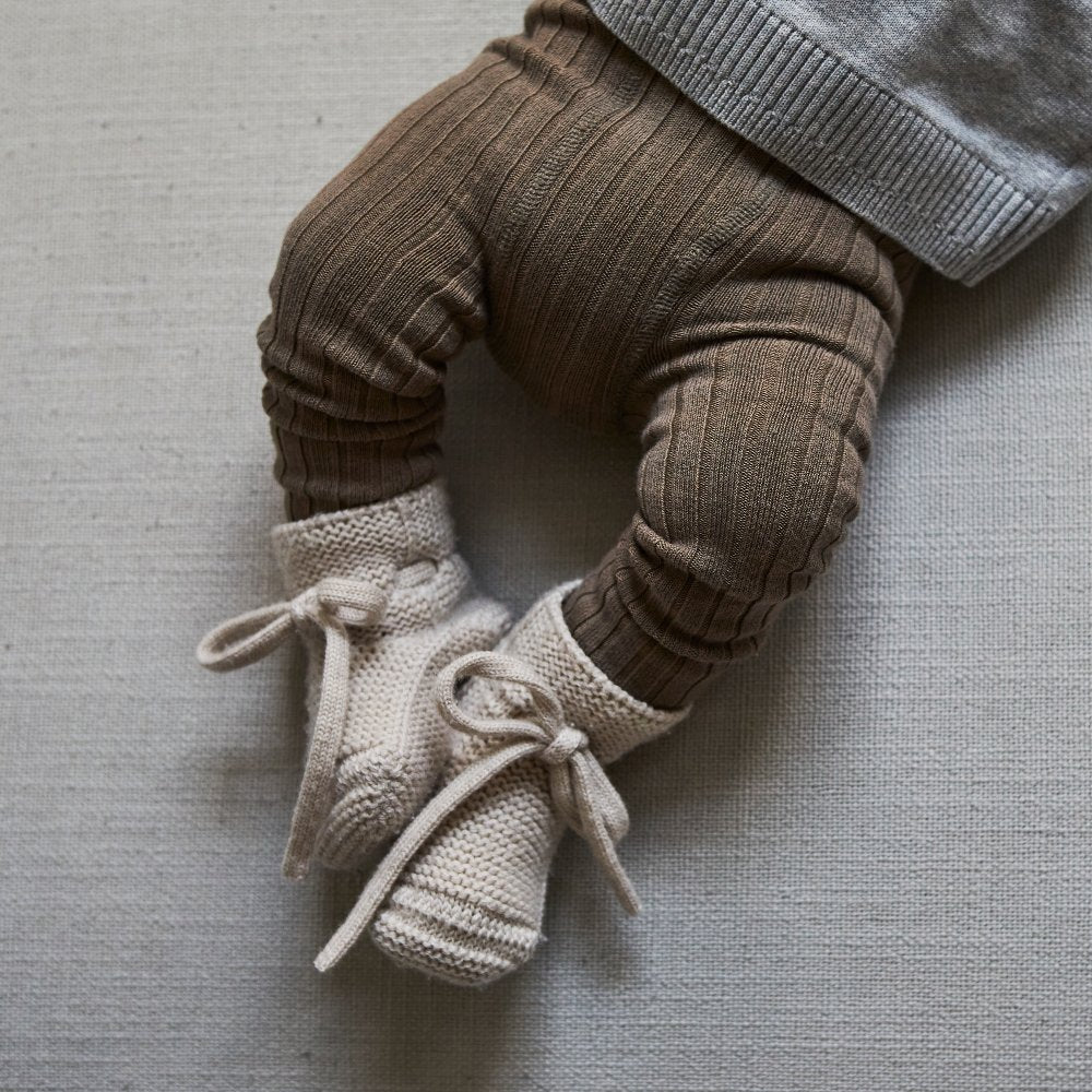 condor Ribbed tights - Earthy colors Socks Oat Brown / 0-3m