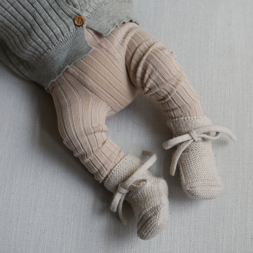 condor Ribbed tights - Earthy colors Socks Sand / 0-3m