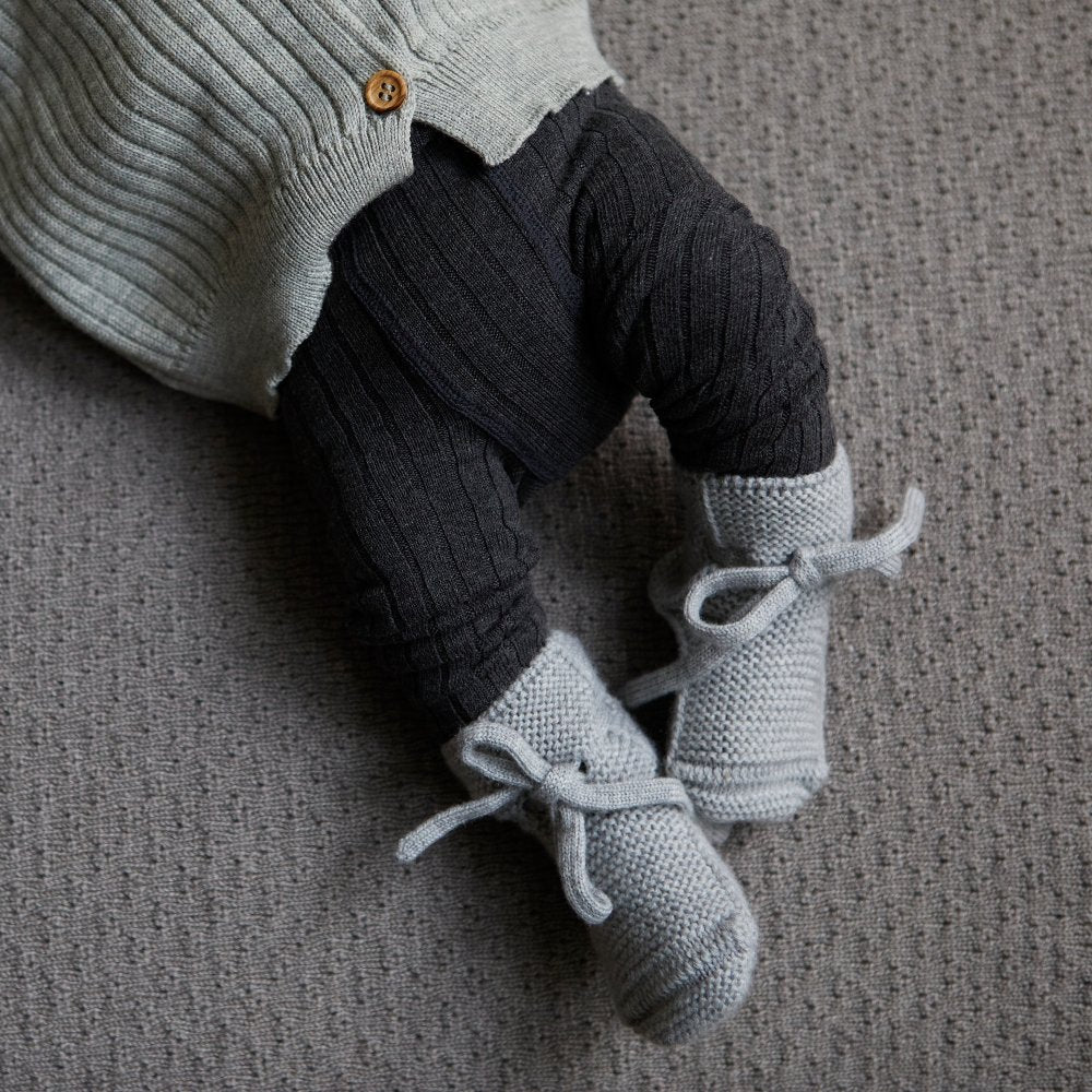 condor Ribbed tights - Earthy colors Socks Dark Grey / 0-3m