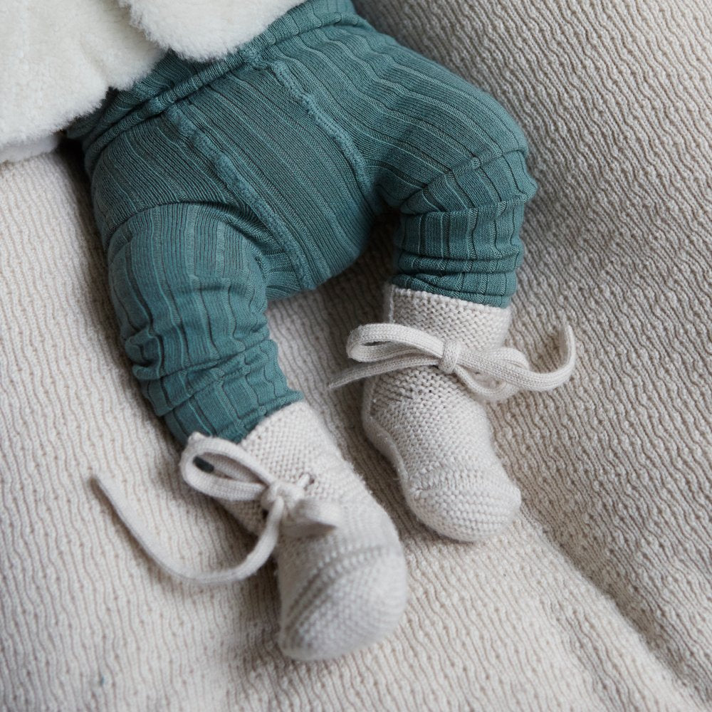 condor Ribbed tights - Earthy colors Socks Ocean Green / 0-3m