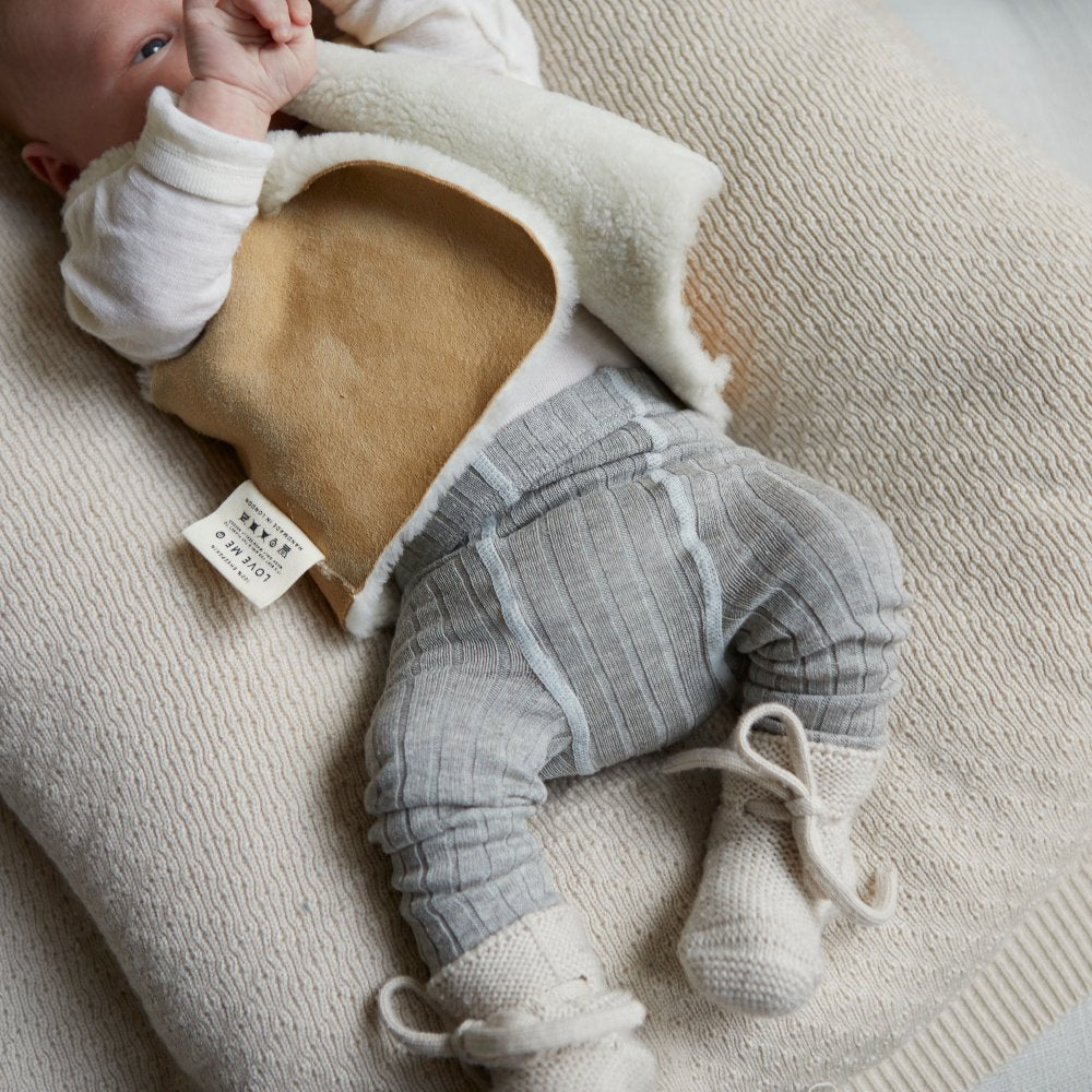 condor Ribbed tights - Earthy colors Socks Light Grey / 0-3m