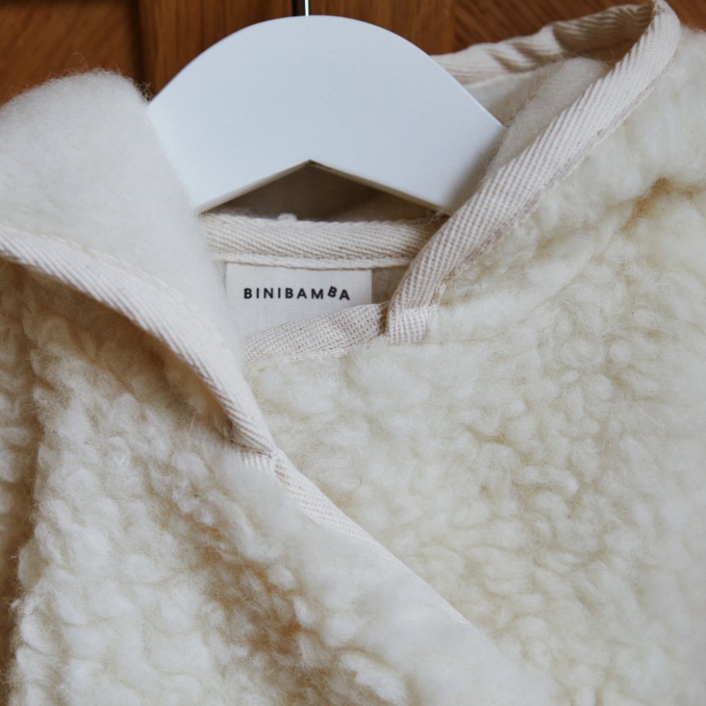 Binibamba Snuggle suit - 100% Wool - Milk Outerwear Small (0-6m)