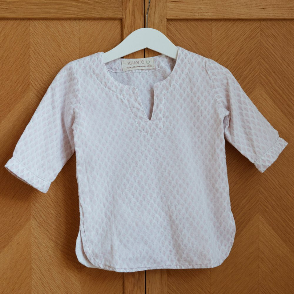 Khasto Pyjama set - Cotton Cashmere Pyjama White / 1-2y