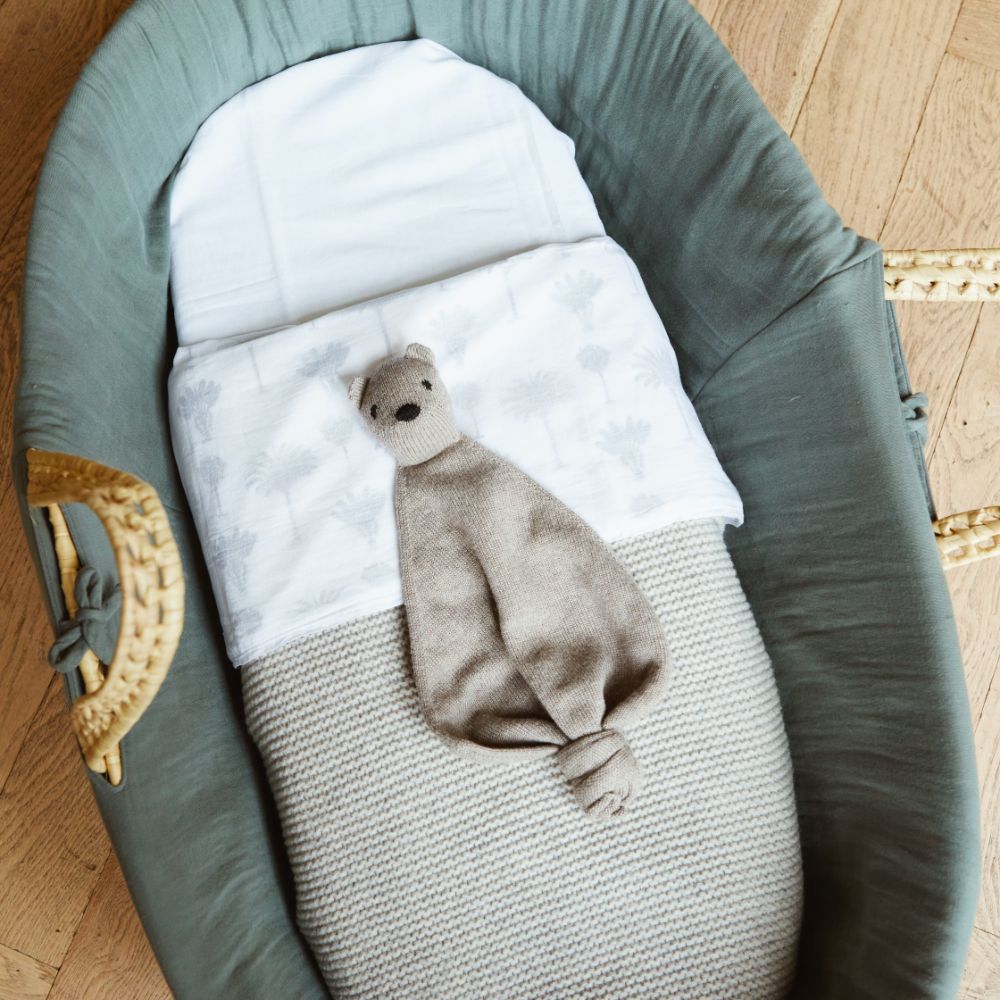 Khasto Baby Blanket - 3 Layers Cotton Cashmere Blankets Blue candle