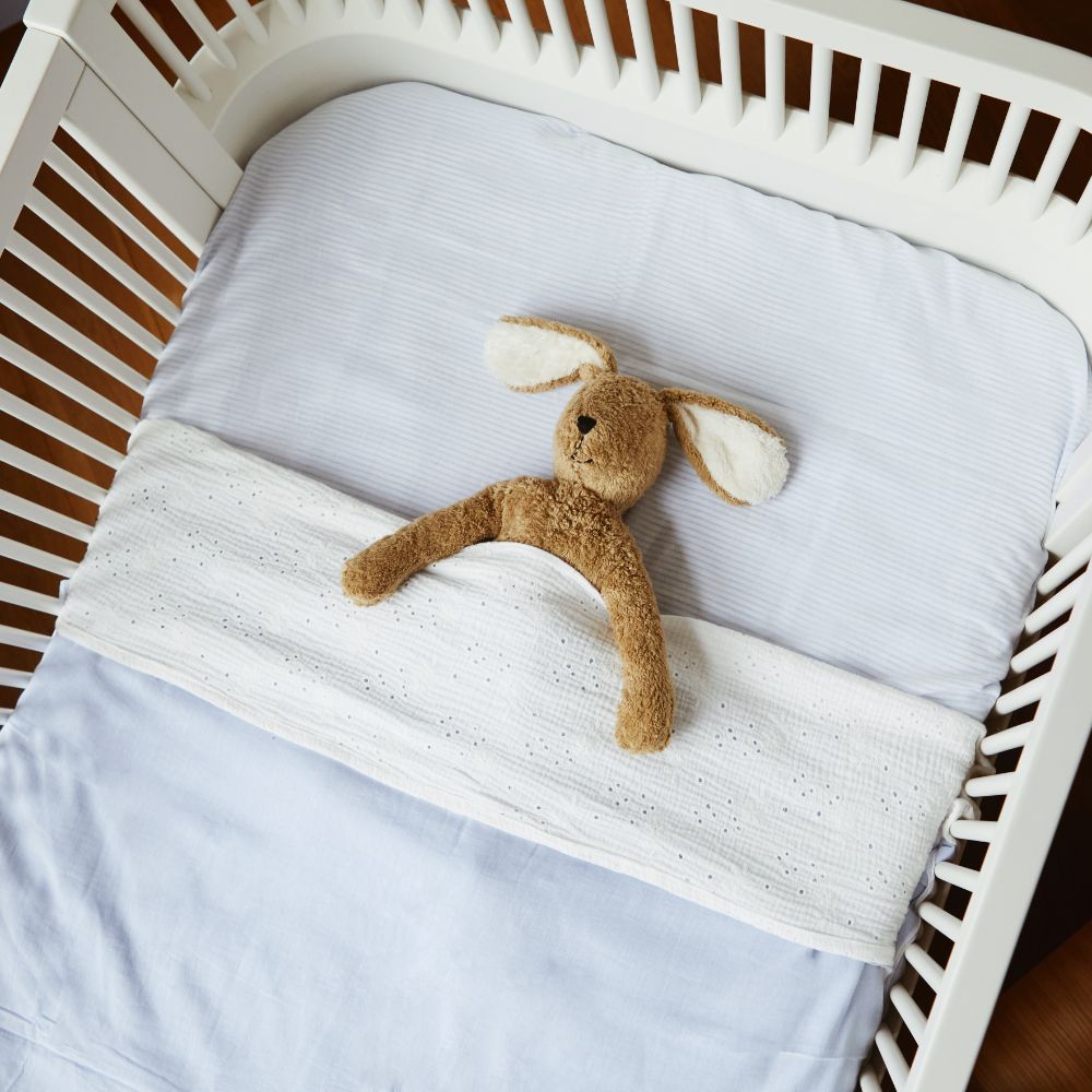 Khasto Baby Blanket - 3 Layers Cotton Cashmere Blankets Blue candle