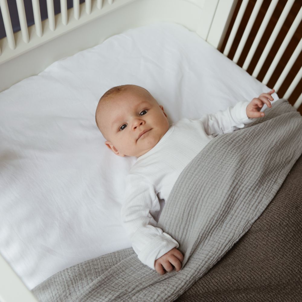 Khasto Baby Blanket - 3 Layers Cotton Cashmere Blankets White