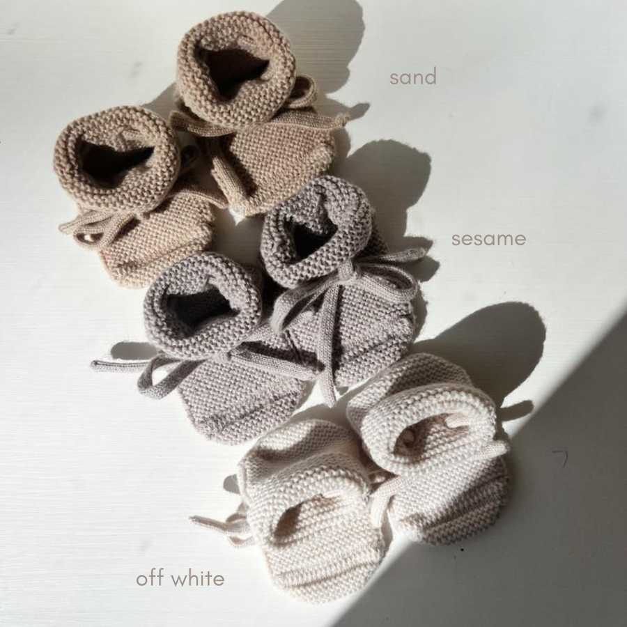 Hvid x Zoen voor Gust - Booties - 100% Merino wool - Sesame