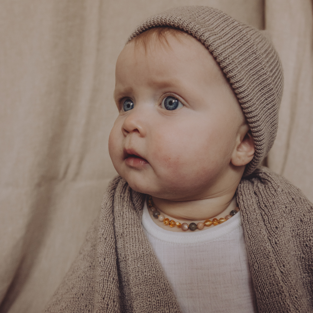 Hvid Hvid x Zoen voor Gust - Dora blanket - 100% Merino wool - Thick knit - Sesame Blankets Default Title