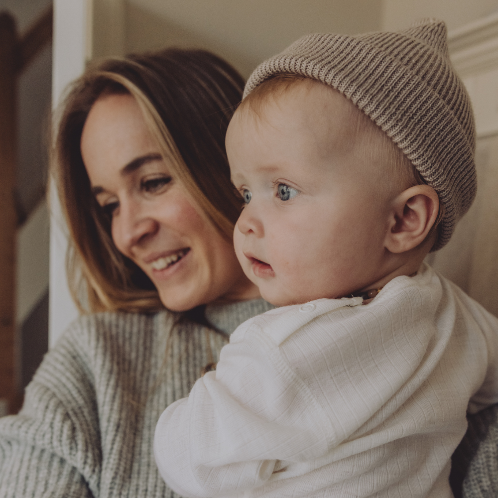 Hvid Hvid x Zoen voor Gust - Newborn beanie - 100% Merino wool - Sesame Baby en peuter Default Title