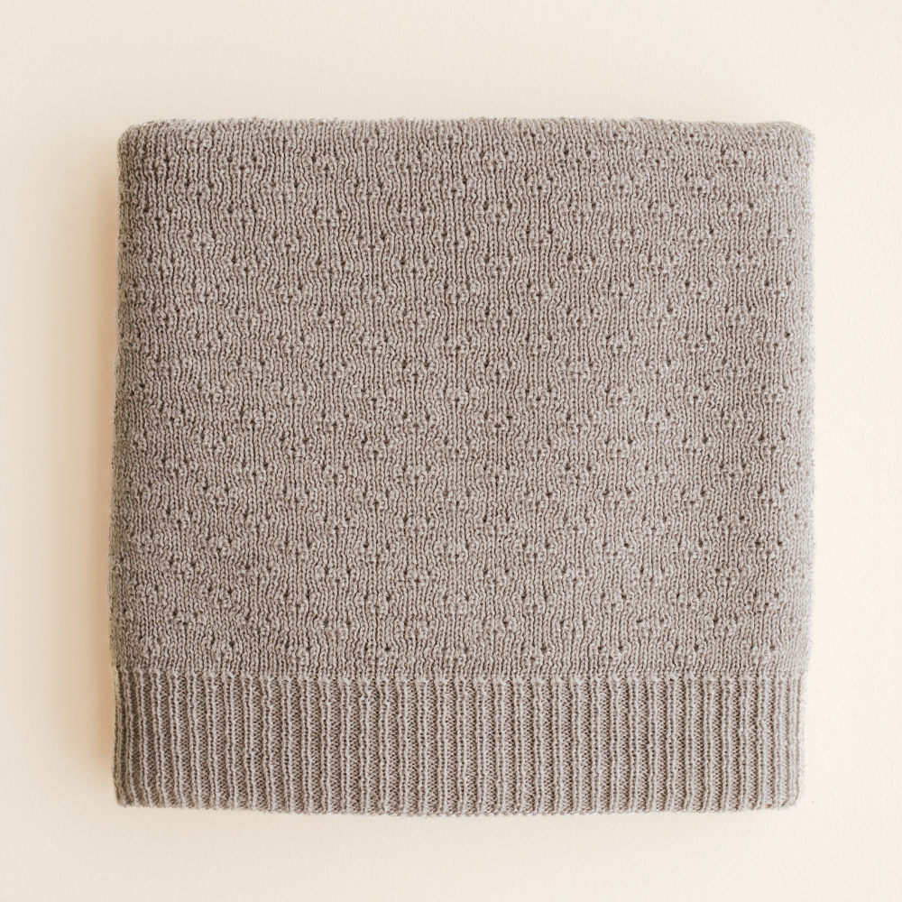 Hvid Hvid x Zoen voor Gust - Dora blanket - 100% Merino wool - Thick knit - Sesame Blankets Default Title