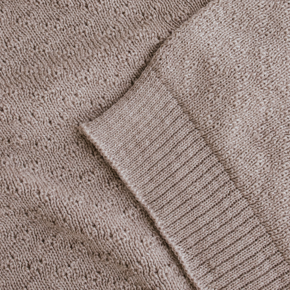 Hvid Hvid x Zoen voor Gust - Dora blanket - 100% Merino wool - Thick knit - Sesame Blankets Default Title