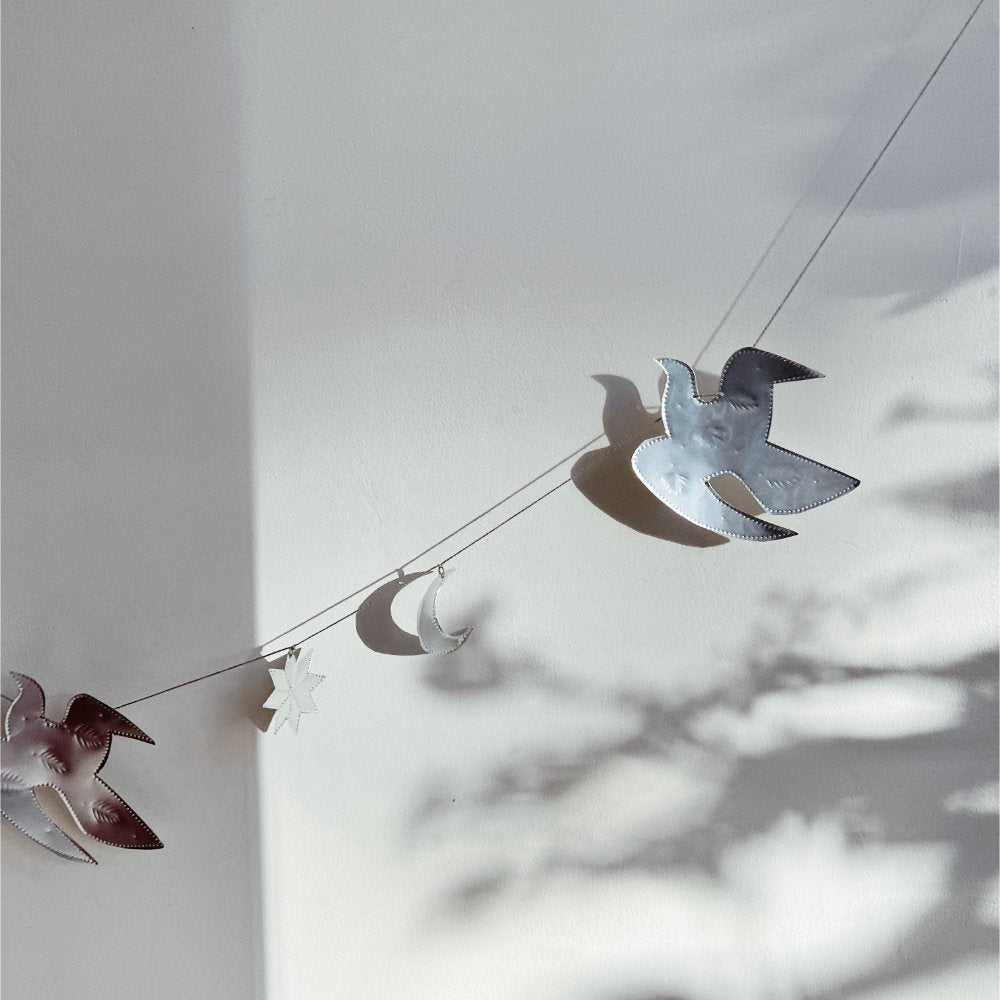 Mini Mei Mini Mei x Zoen voor Gust - Bird & moon garland - Handmade Decoration Default Title