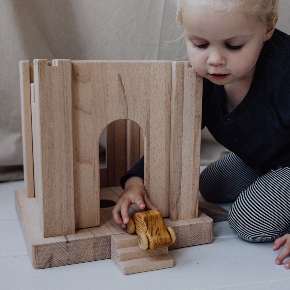 Speelkruk - Beukenhout - 8 Schuifdelen