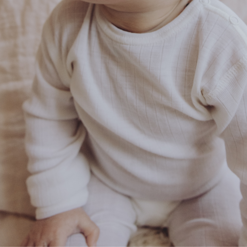 Joha Body - Long Sleeve - 100% Wool Rompers Sesame melange / 50