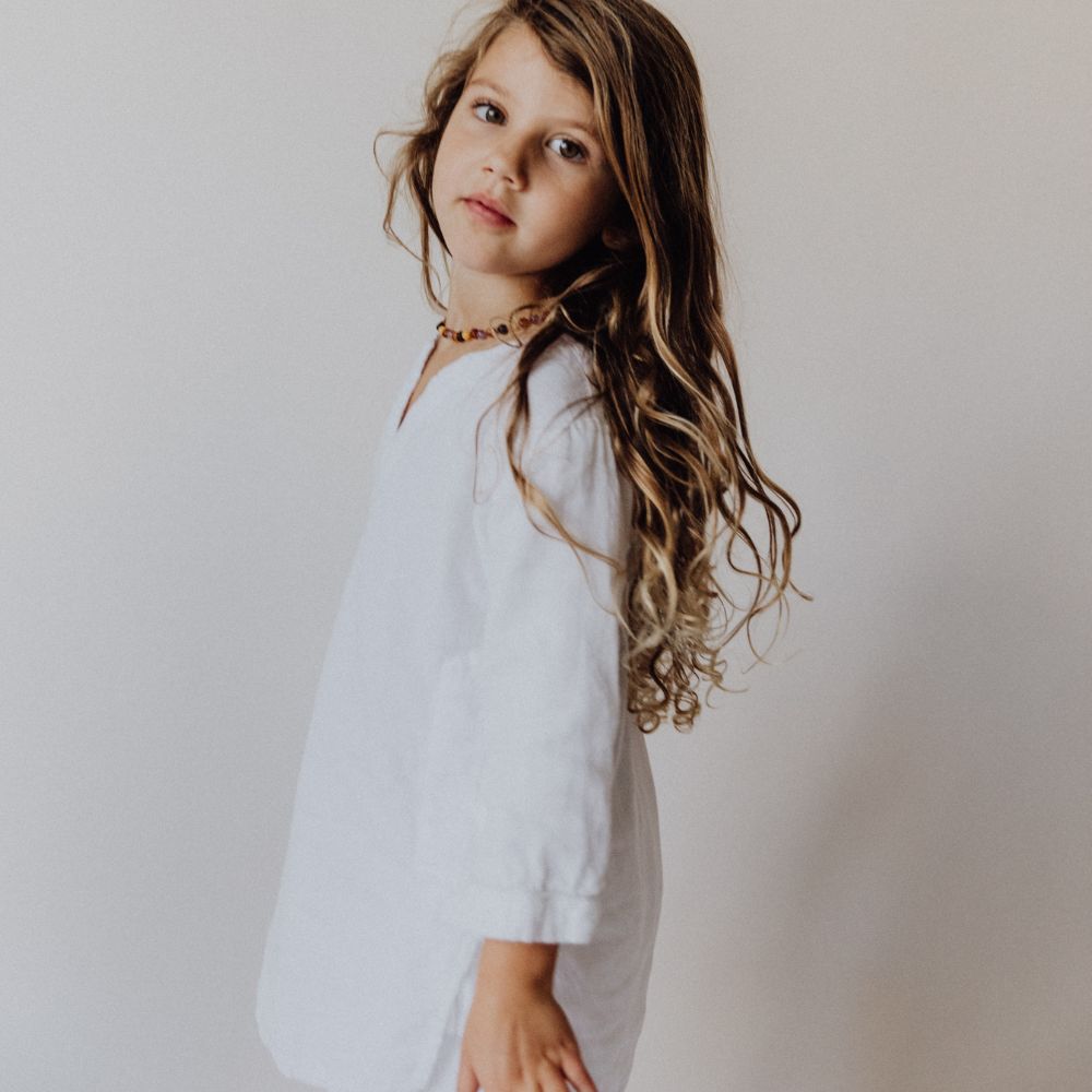 Khasto Pyjama set - Cotton Cashmere Pyjama White / 1-2y