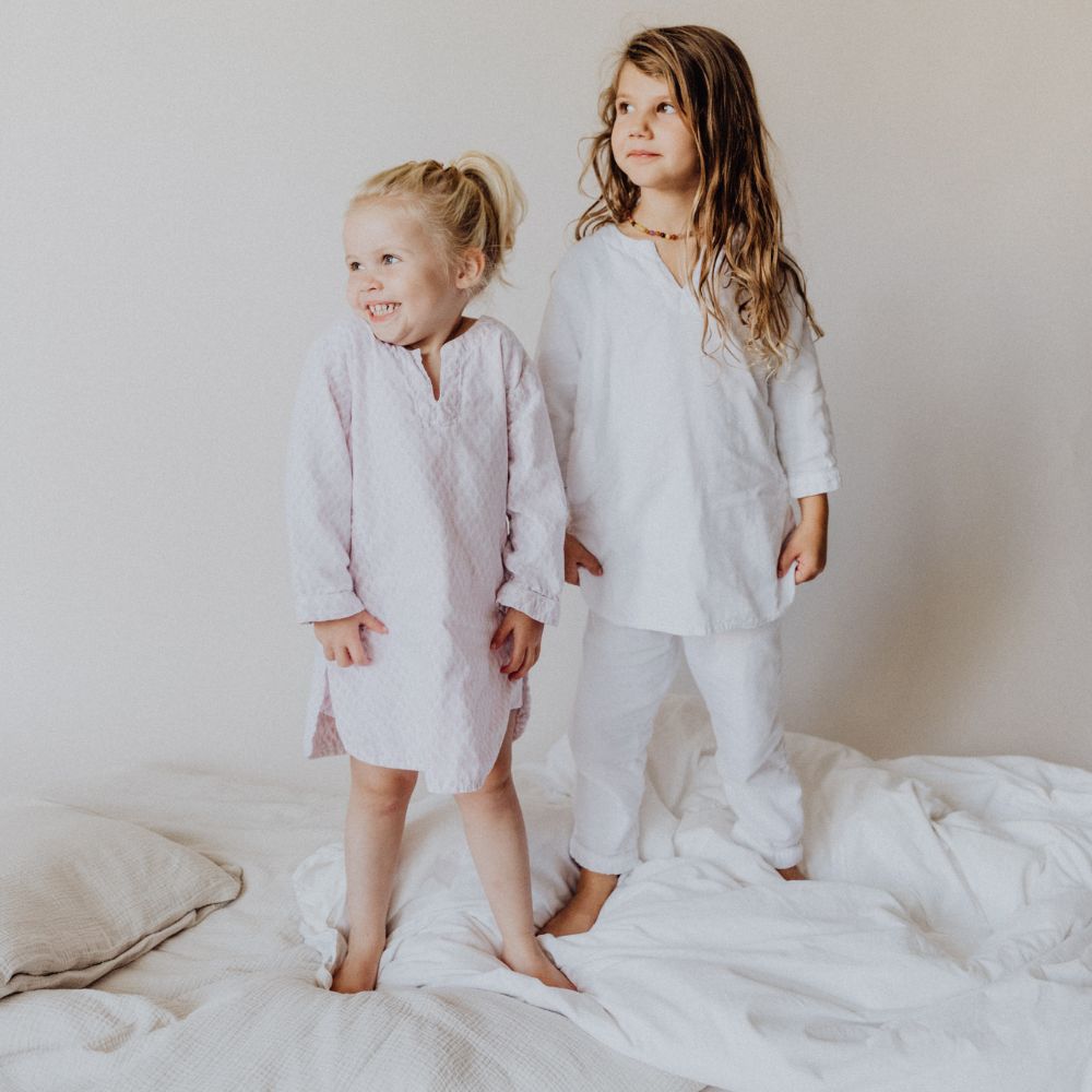 Khasto Pyjama set - Cotton Cashmere Pyjama White / 1-2y