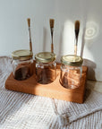 Paint jar holder - Beechwood - Handmade