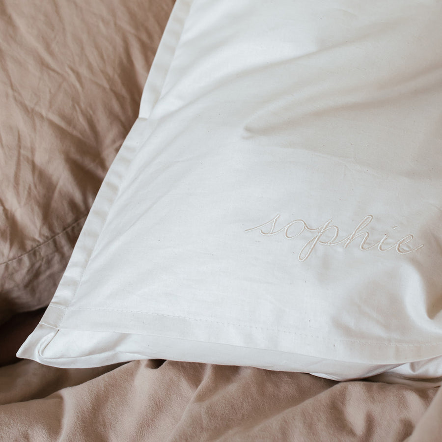 Pillowcase - Natural cotton - Personalized