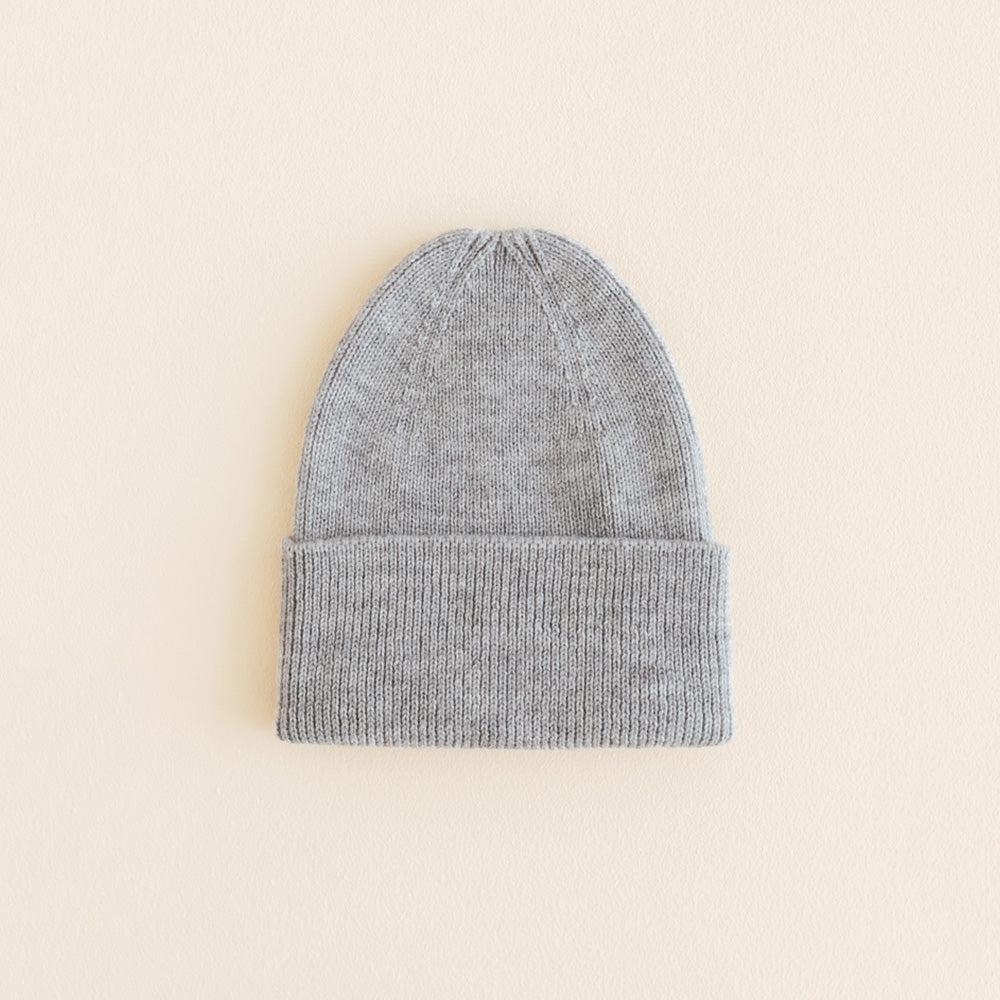 Hvid Hvid - Newborn beanie - 100% Merino wool Baby en peuter Grey Melange