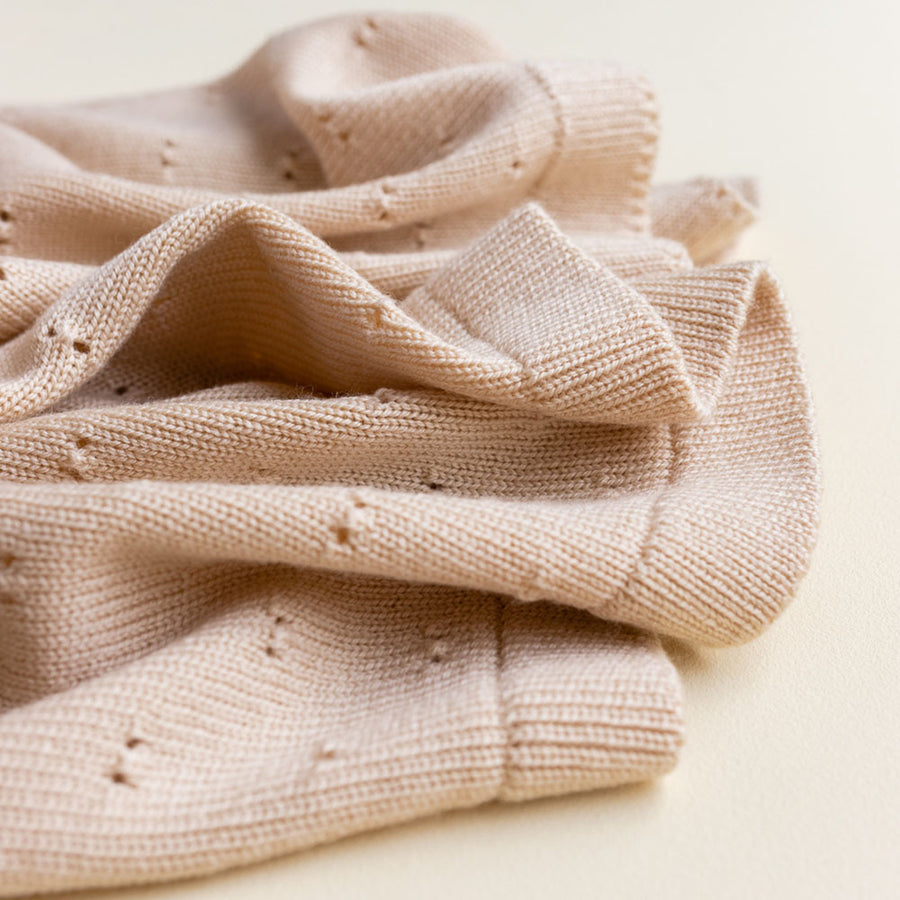 Bibi blanket - 100% Merino wool - Medium thick knit
